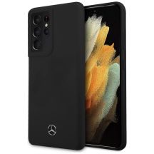 Etui Mercedes Silicone Line na Samsung Galaxy S21 Ultra - czarne