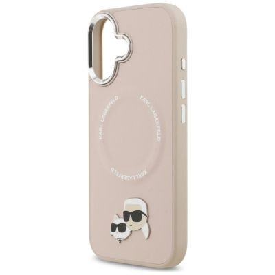 6. Etui Karl Lagerfeld Karl & Choupette Pins MagSafe do iPhone 17 różowe