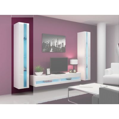 2. Regał VIGO NEW 180/40/30 biały/biały połysk