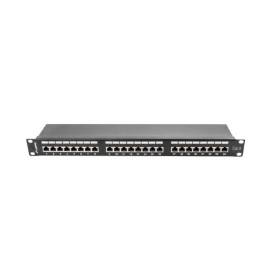 8. Patch panel Lanberg PPS6-1024-B (1U; kat. 6; 24xRJ-45)