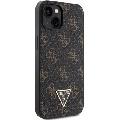 4. Etui Guess 4G Triangle Metal Logo na iPhone 14 / 15 / 13 - czarne