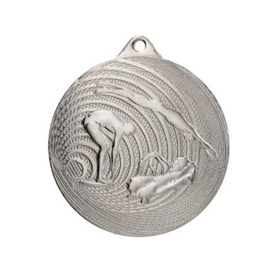 10. MEDAL STALOWY PŁYWANIE FI 70 MMC3074 - SREBRNY