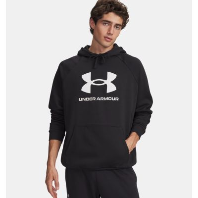 3. Bluza z kapturem Under Armour Rival Fleece Logo Hoodie - black/white