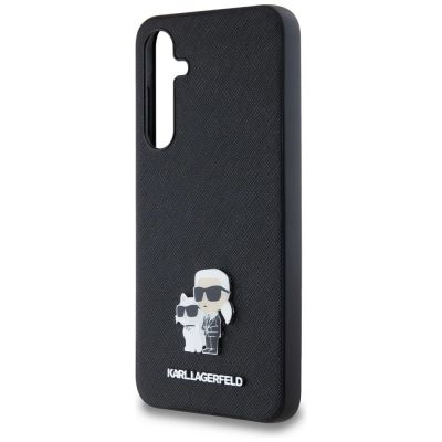 6. Etui Karl Lagerfeld Saffiano Karl&Choupette Pin na Samsung Galaxy A35 - czarne
