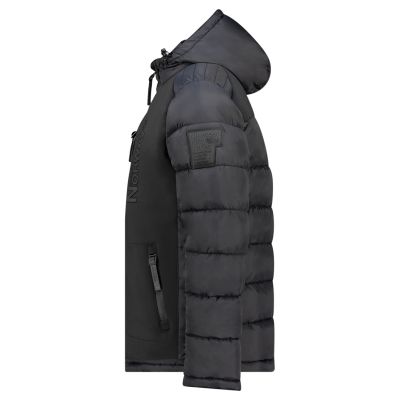 6. Kurtka męska Geographical Norway BEACHWOOD NO CONSTRAST BLACK-BLACK DB MEN 068 (WZ7433H/GN-BLACK / BLACK)