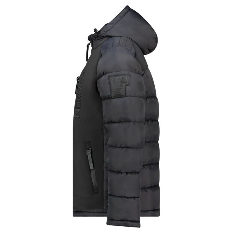 6. Kurtka męska Geographical Norway BEACHWOOD NO CONSTRAST BLACK-BLACK DB MEN 068 (WZ7433H/GN-BLACK / BLACK)