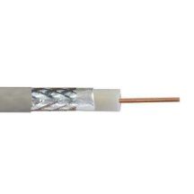 Kabel koncentryczny DIGITUS RG-6, 1.05mm Cu 75 Ohm, ekran (2x folia +oplot 77%), Eca, PVC,305m,biały