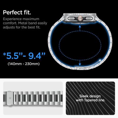 12. Pasek Spigen Modern Fit Band na Samsung Galaxy Watch 40 / 44 / 46 mm - srebrny