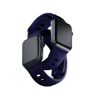 11. Pasek silikonowy 3mk Silicone Watch Strap do Apple Watch 38 / 40 / 41 mm - niebieski