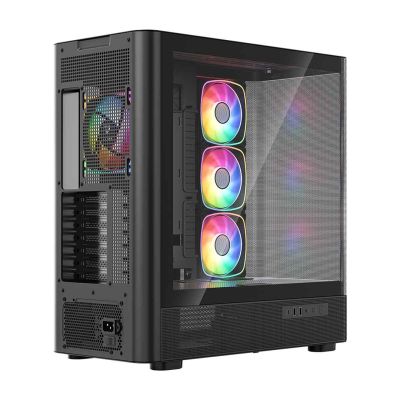 14. MODECOM OBUDOWA VOLCANO AQ 500 ARGB MIDI CZARNA