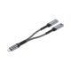 4. UNITEK ADAPTER AUDIO I ŁADOWANIA PD 2XUSB-C 15CM