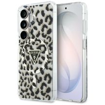 Etui Guess IML Leopard Print Triangle MagSafe na Samsung Galaxy S26 - czarne