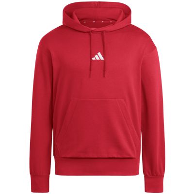 9. Bluza męska adidas Essentials Feelcozy Hoodie czerwona KC0907