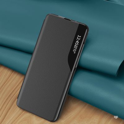 6. Eco Leather View Case etui do Samsung Galaxy S24 FE z klapką i podstawką - czarne
