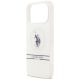 6. Etui US Polo DH and Bottom Stripe Logo MagSafe na iPhone 17 Pro Max - białe