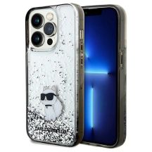 Etui Karl Lagerfeld Liquid Glitter Choupette na iPhone 14 Pro - przezroczyste