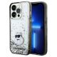 Etui Karl Lagerfeld Liquid Glitter Choupette na iPhone 14 Pro - przezroczyste