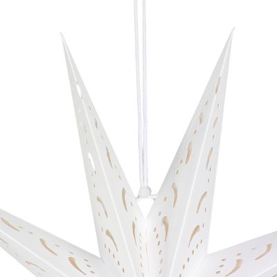 4. DEKORACJA PAPIEROWA GWIAZDA 45CM 9 RAMION BIAŁA