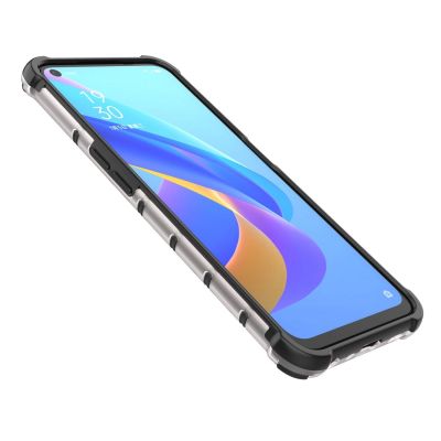 7. Honeycomb etui pancerny pokrowiec z żelową ramką Oppo A76 / Oppo A36 / Realme 9i przezroczysty