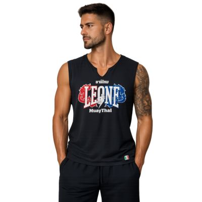 4. T-shirt męski tank LEONE LSM979/S16 czarny "L"