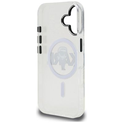 7. Etui Karl Lagerfeld IML Karl Sketch Logo MagSafe na iPhone 16 - przezroczyste