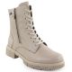 Skórzane wodoodporne botki damskie workery beżowe Rieker Remonte  D2S72-60