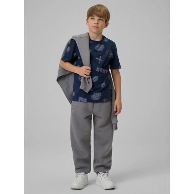 6. T-shirt regular z nadrukiem chłopięcy 4F 4FJRSS26TTSHM3466-31A