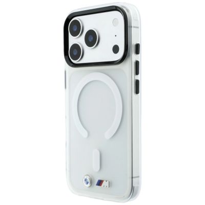 2. Etui BMW M IML Frosted Metal Logo & Trims MagSafe na iPhone 18 Pro Max / 17 Pro Max - przezroczyste