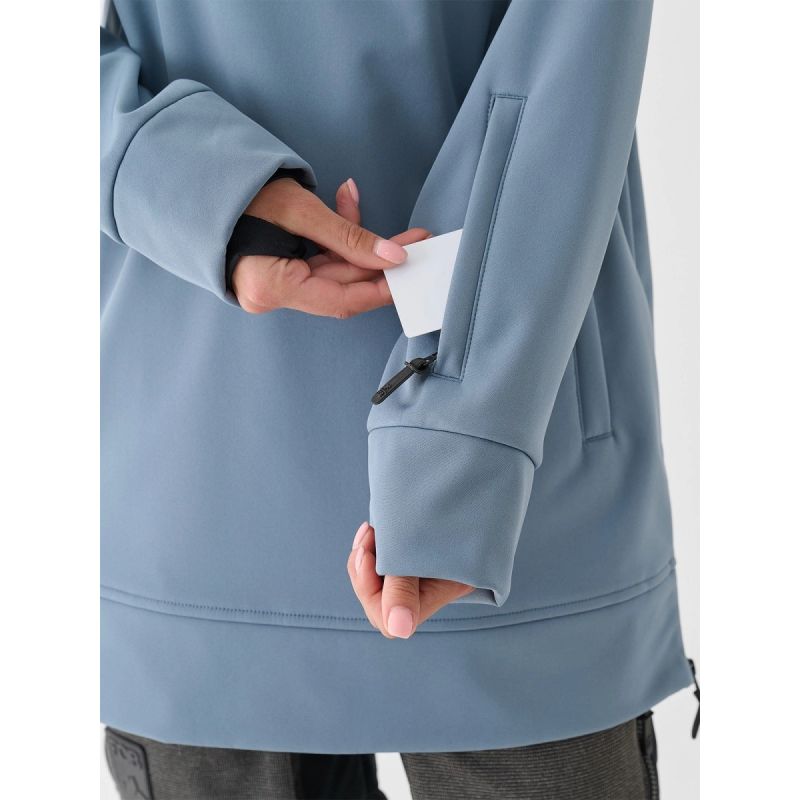 4. Bluza snowboardowa z softshellu membrana 5000 damska 4F 4FWAW24TSOFF289-32S