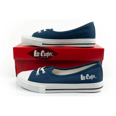 10. Lee Cooper buty trampki damskie sportowe niebieskie wsuwane baleriny