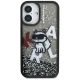 3. Etui Karl Lagerfeld Liquid Glitter Choupette Logo na iPhone 16 - czarne