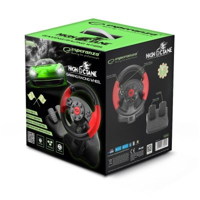 3. Kierownica z wibracjami Esperanza High Octane EG103 (PC, PS2, PS3; kolor czarny)