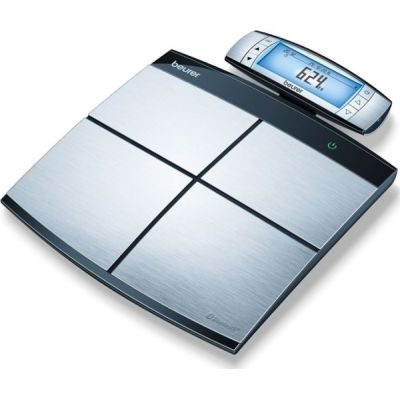 3. Beurer BF 105 Kwadrat Czarny, Stal nierdzewna Elektroniczna waga osobista