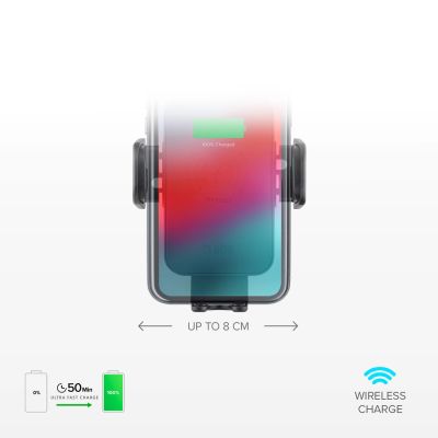 2. Uchwyt na smartfona z ładowarką bezprzewodową SBS TESUPWIR15WAUT na kratkę nawiewu - czarny