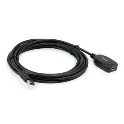 Equip Kabel USB-A3.0->A Akt. Erweiter. St/Bu 5.00m schwarz