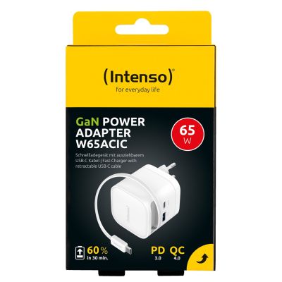 2. Intenso 7806520 adapter zasilający/ inwentor Wewnętrzna 65 W Czarny