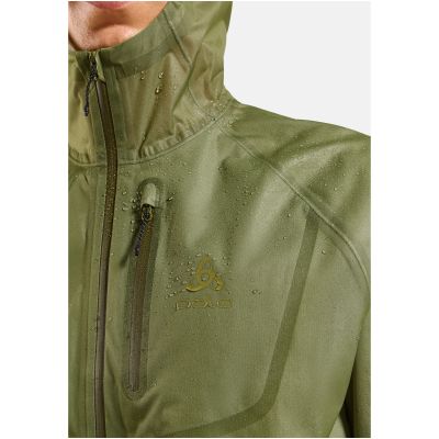 7. Kurtka męska ODLO Jacket ZEROWEIGHT DUAL DRY PK WATERPROOF zielona