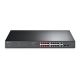 Switch PoE TP-LINK TL-SL1218MP (16x 10/100Mbps, 2x 10/100/1000Mbps) , Przełącznik niezarządzalny PoE, 16 portów 10/100 Mb/s, 2 porty gigabitowe , Duża łączna mocy zasilania PoE - do 30 W na każdym porcie PoE i 250 W dla wszystkich portów PoE*.