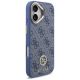 4. Etui Guess 4G Strass Logo & Big Strap Metal Buttons MagSafe na iPhone 17 - niebieskie