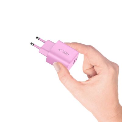 5. Ładowarka sieciowa Tech-Protect NCA30 PD 30W QC3.0 USB-A / USB-C - różowa
