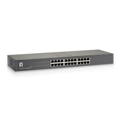 LevelOne GSW-2457 łącza sieciowe Nie zarządzany Gigabit Ethernet (10/100/1000) Czarny
