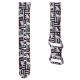 3. Pasek Hello Kitty Silicone Heads & Stripes uniwersalny 20mm - czarny