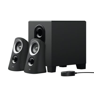 3. Zestaw głośników komputerowe Logitech 980-000413 (2.1; kolor czarny)
