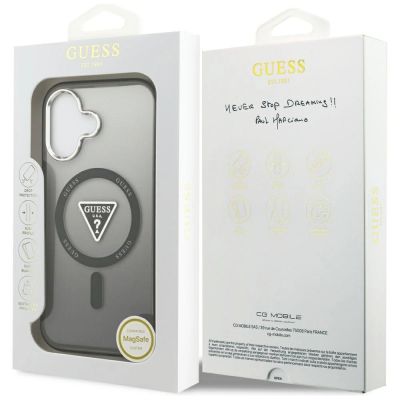 8. Etui Guess IML Gradient Triangle Logo MagSafe na iPhone 17 - czarne