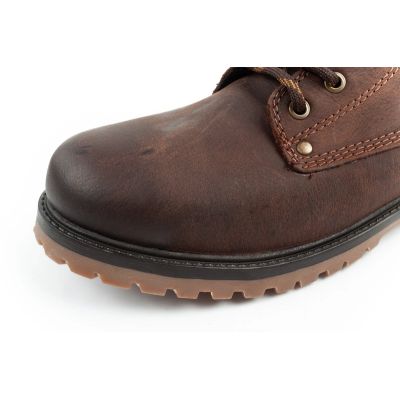 6. Wrangler Yuma buty męskie sztyblety trzewiki eleganckie skórzane ciemno-brązowe