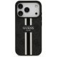3. Etui Guess 4G Printed Stripes MagSafe na iPhone 17 Pro - czarne
