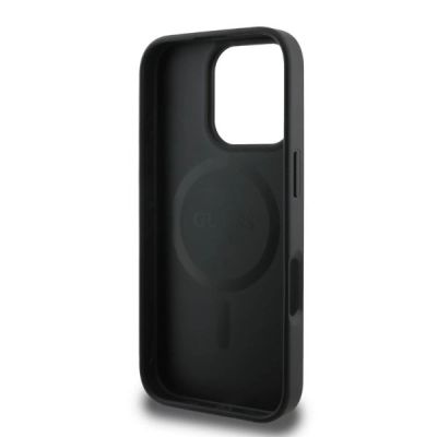 5. Etui Guess 4G Printed Stripes MagSafe na iPhone 16 Pro Max - czarne