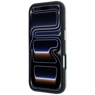 5. Etui Karl Lagerfeld Saffiano Small Script Metal Logo MagSafe na iPhone 17 Pro Max / 18 Pro Max - beżowe