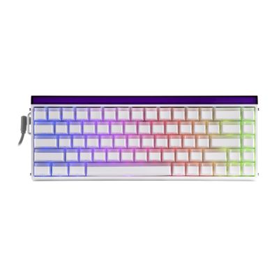 2. Klawiatura gasket HERO68HE WHITE LIGHT HOUSE Jade King switch RGB AULA
