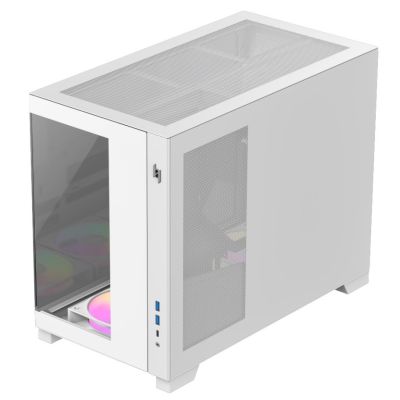 9. GameMax NEX C33 WH zabezpieczenia & uchwyty komputerów Biały